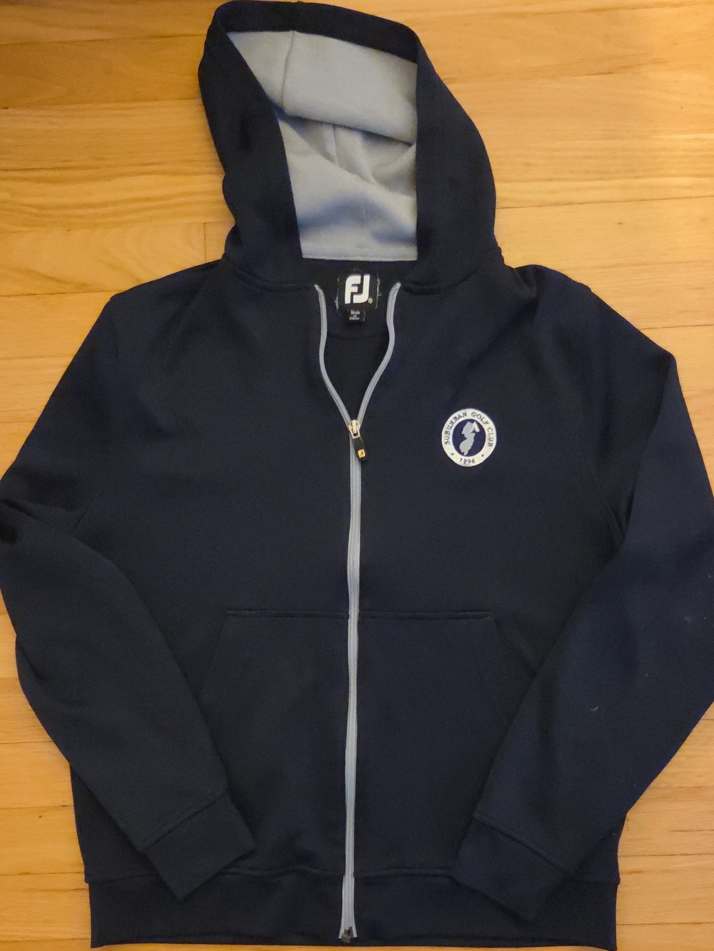 FootJoy Men's Full Zip Performance Golf Hoodie M Suburban Golf Club NJ 1896